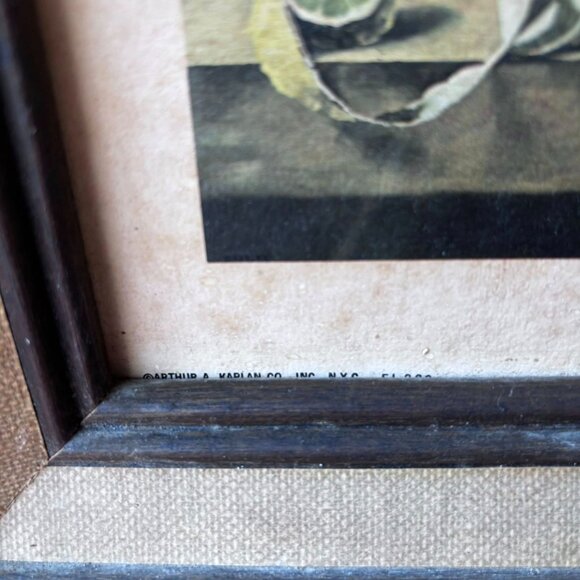 Vintage Framed Wall Art – “Still Life with Decanter” – 1970s European Fruit Bowl - Picture 9 of 13